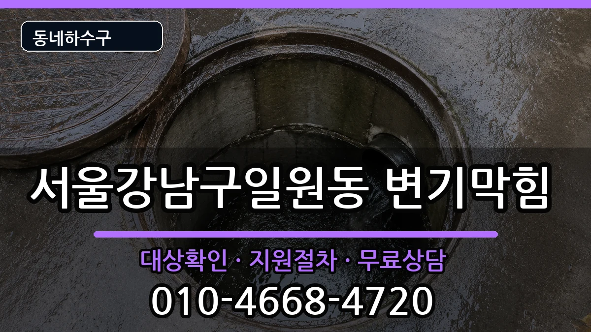서울강남구일원동 변기막힘 증상 처리 안내 이미지 2