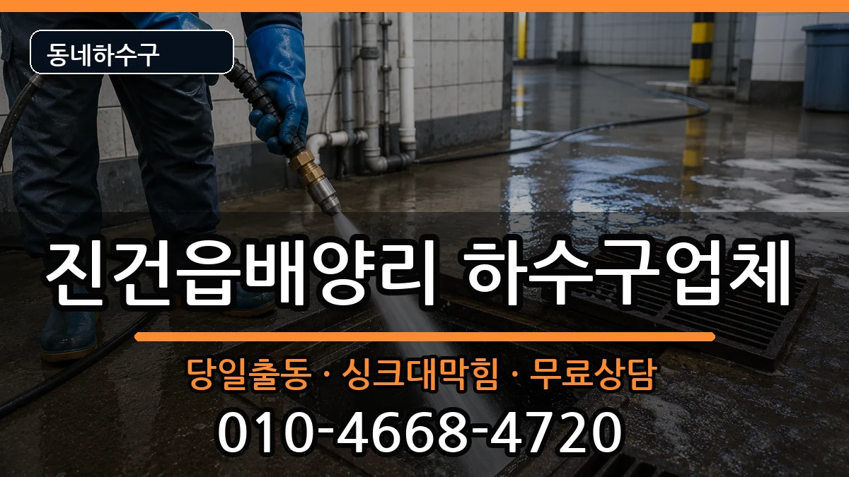 경기남양주시진건읍배양리  하수구막힘 지역형