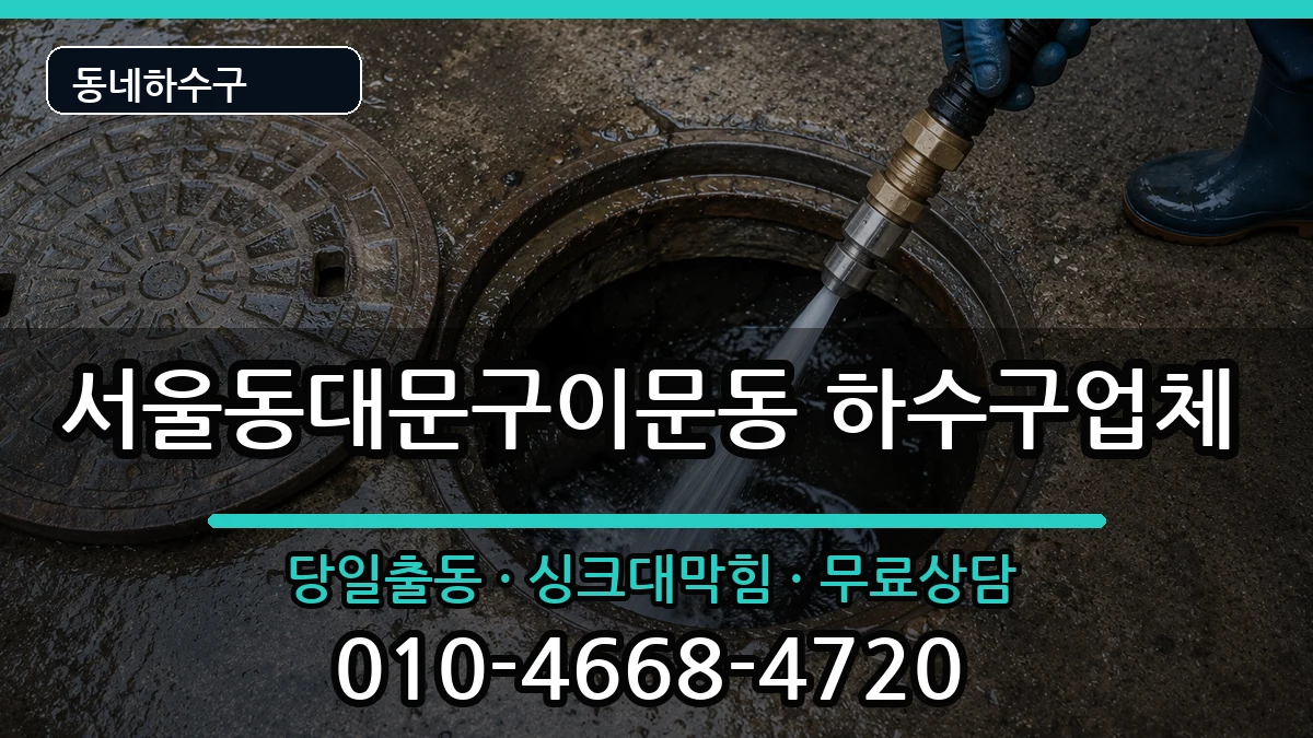서울동대문구이문동 하수구막힘 서울동대문구이문동 하수구막힘 증상 처리 안내 이미지 1
