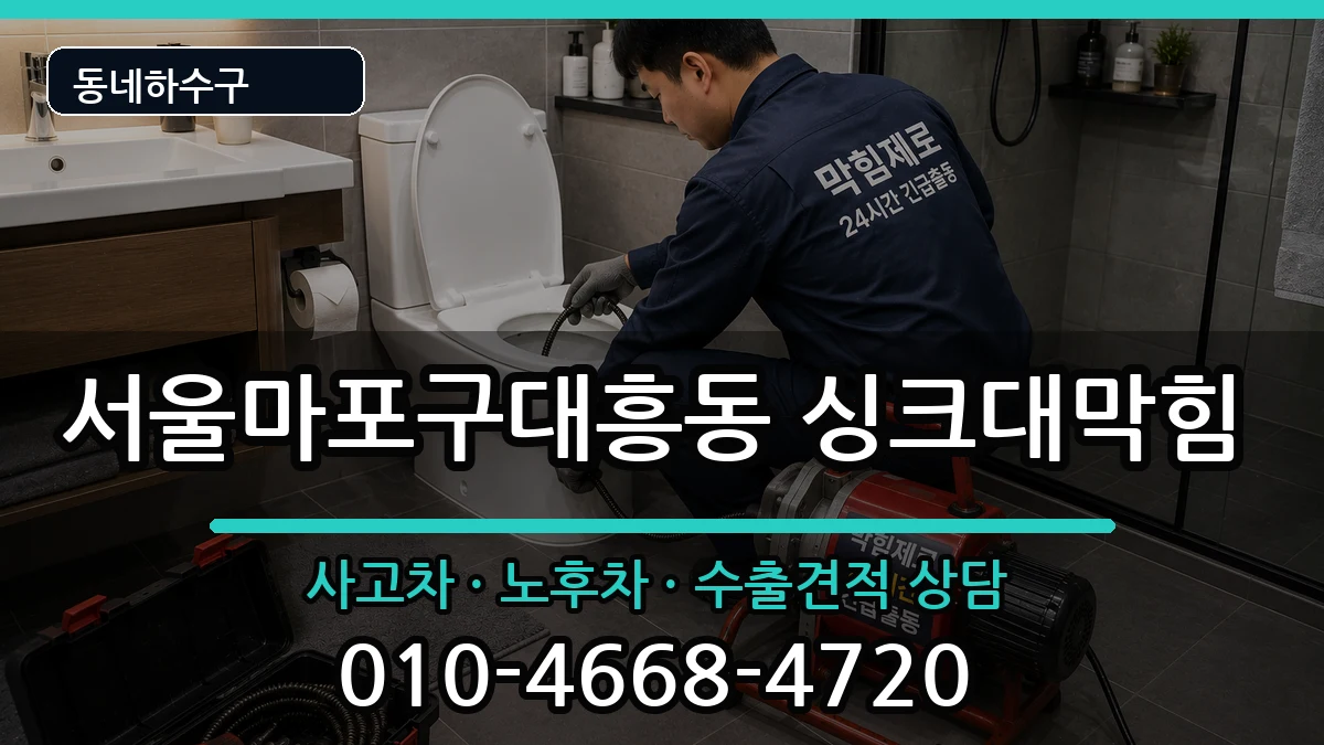 서울마포구대흥동 싱크대막힘 서울마포구대흥동 싱크대막힘 증상 처리 안내 이미지 3