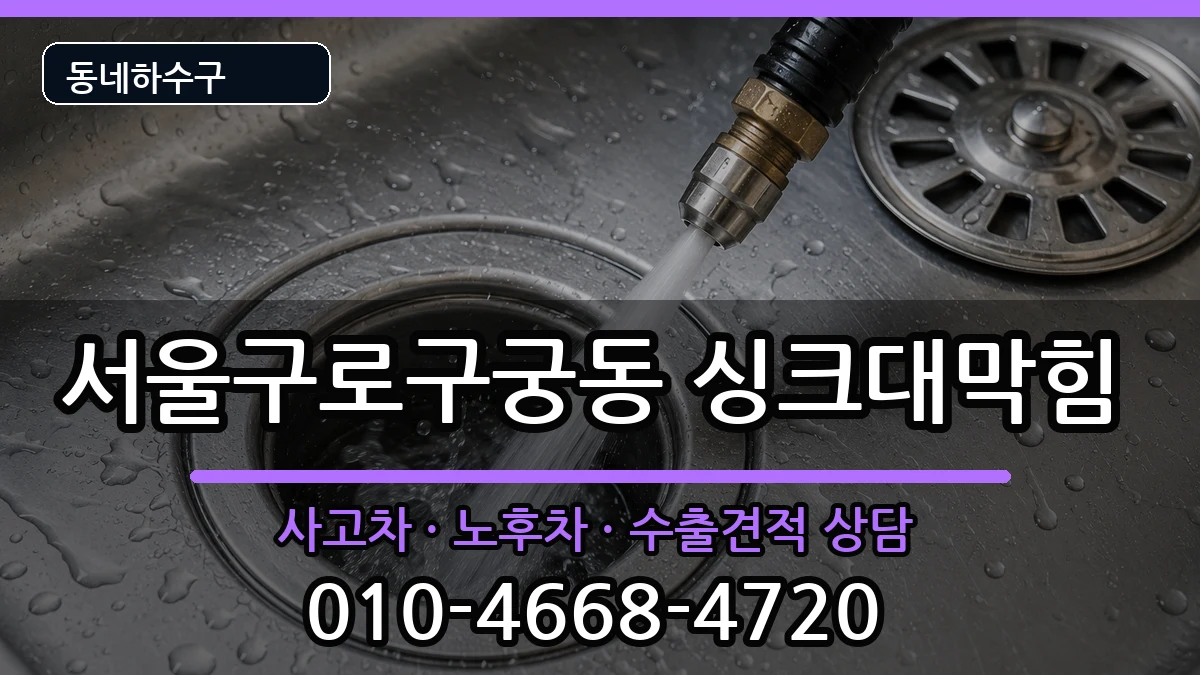 서울구로구궁동 싱크대막힘 서울구로구궁동 싱크대막힘 증상 처리 안내 이미지 2