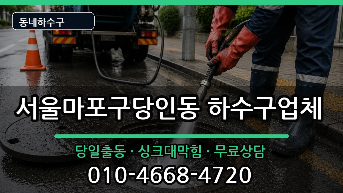 서울마포구당인동 하수구막힘 증상 처리 안내 이미지 1