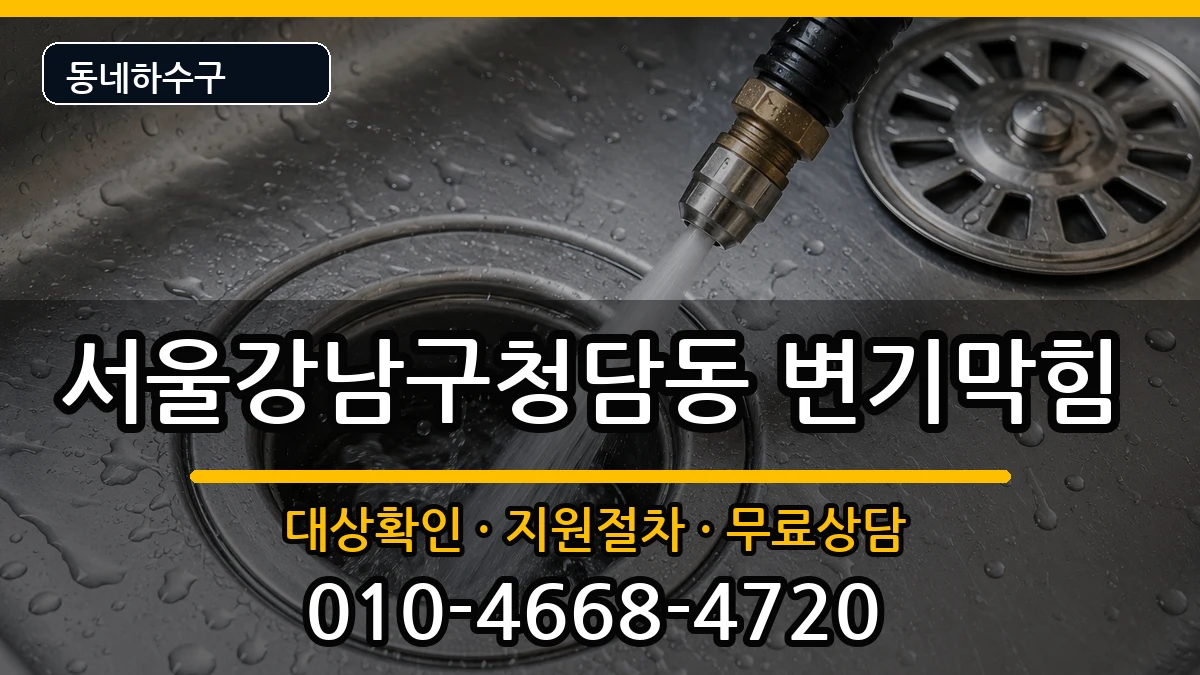 서울강남구청담동  변기막힘 비용형