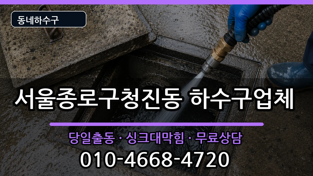 서울종로구청진동 하수구막힘 서울종로구청진동 하수구막힘 증상 처리 안내 이미지 2