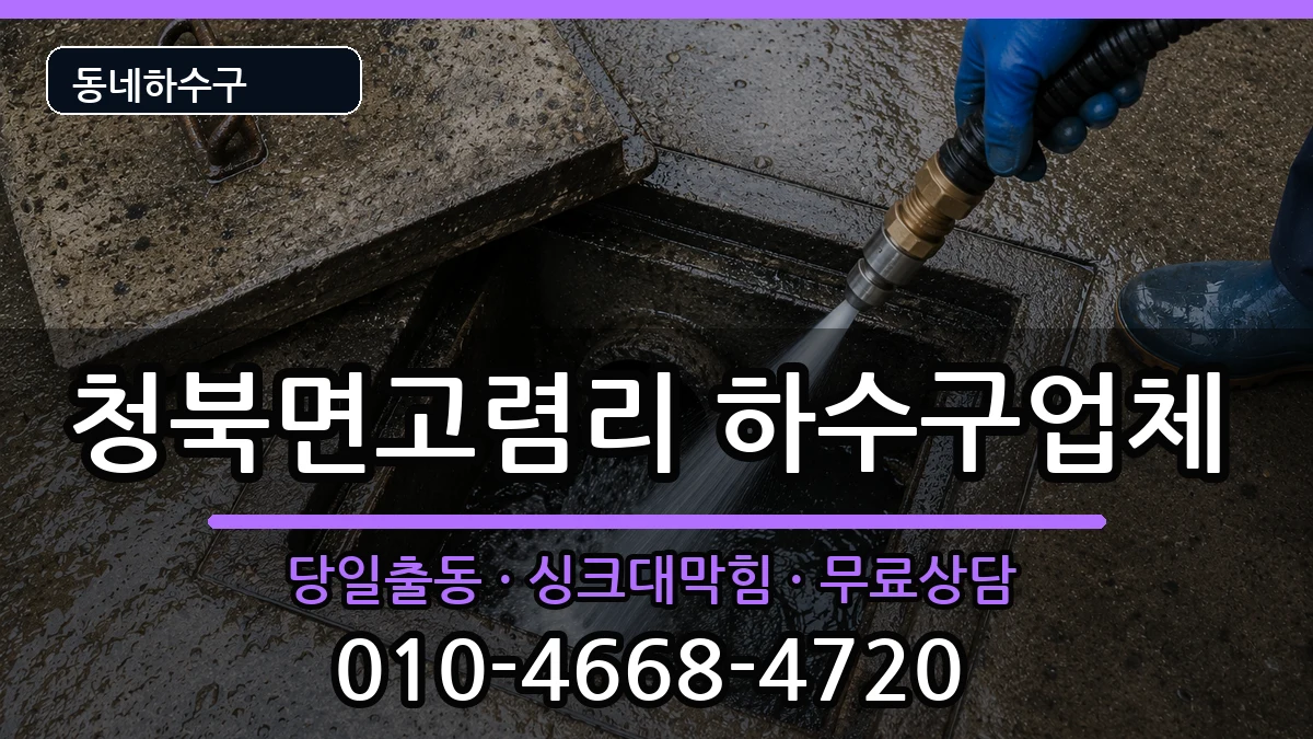 경기평택시청북면고렴리 하수구막힘 증상 처리 안내 이미지 3