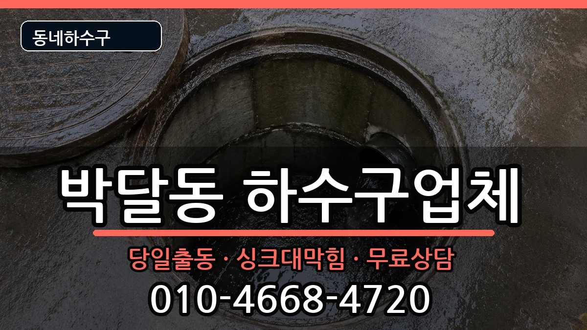 경기안양시만안구박달동 하수구막힘 증상 처리 안내 이미지 2