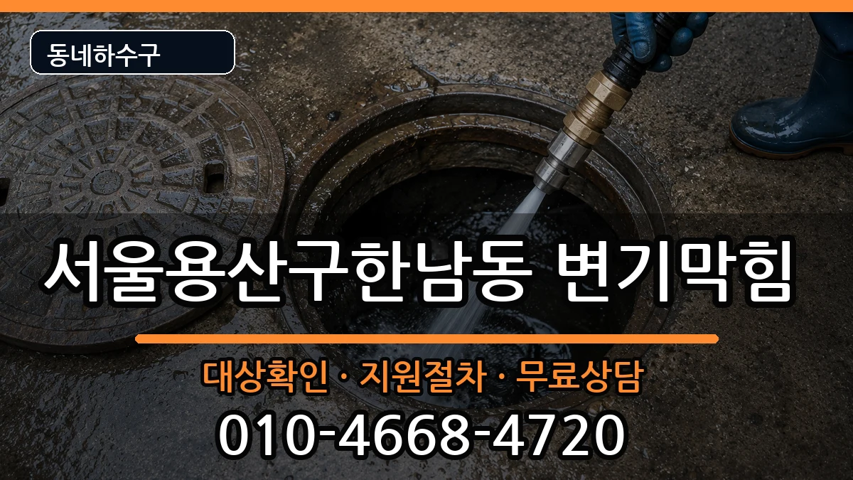 서울용산구한남동 변기막힘 증상 처리 안내 이미지 3