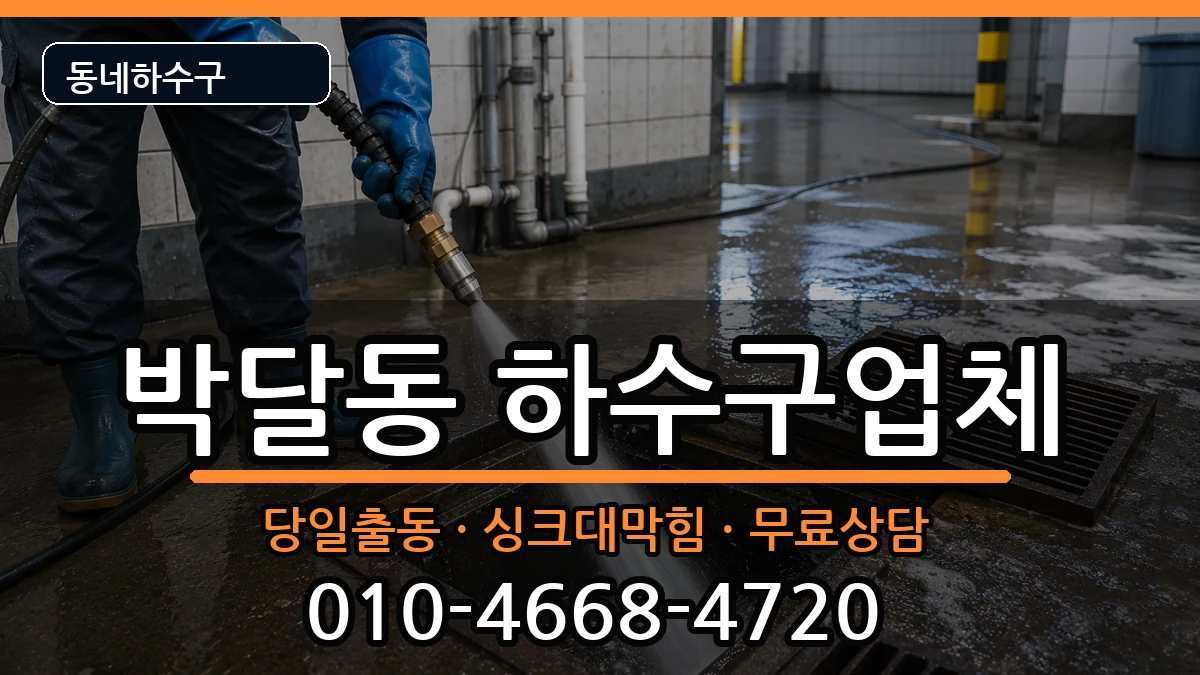 경기안양시만안구박달동 하수구막힘 증상 처리 안내 이미지 3
