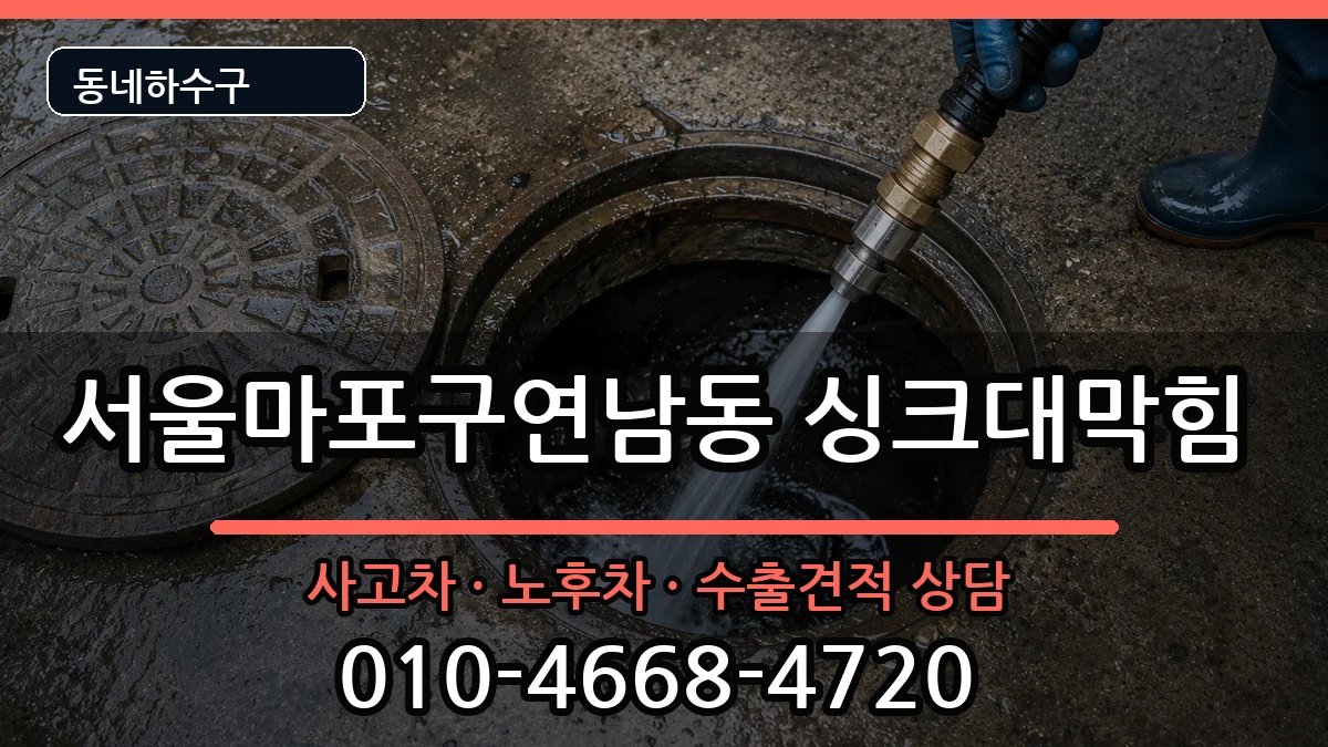 서울마포구연남동 싱크대막힘 서울마포구연남동 싱크대막힘 증상 처리 안내 이미지 1