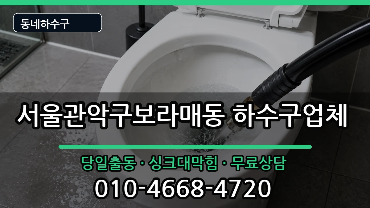 서울관악구보라매동 하수구막힘 증상 처리 안내 이미지 1