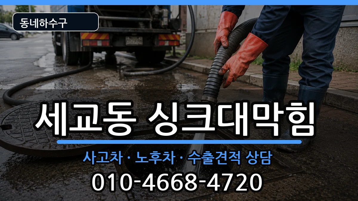 경기평택시세교동  싱크대막힘 정보형