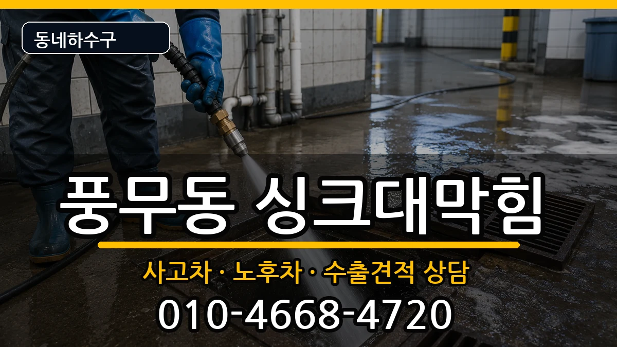경기김포시풍무동 싱크대막힘 증상 처리 안내 이미지 3