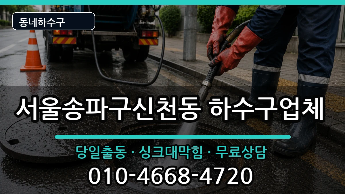 서울송파구신천동  하수구막힘 질문형