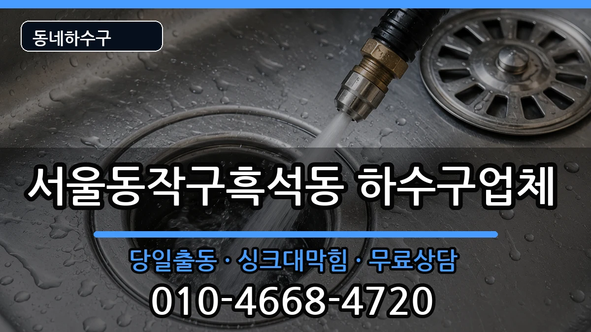 서울동작구흑석동  하수구막힘 비용형