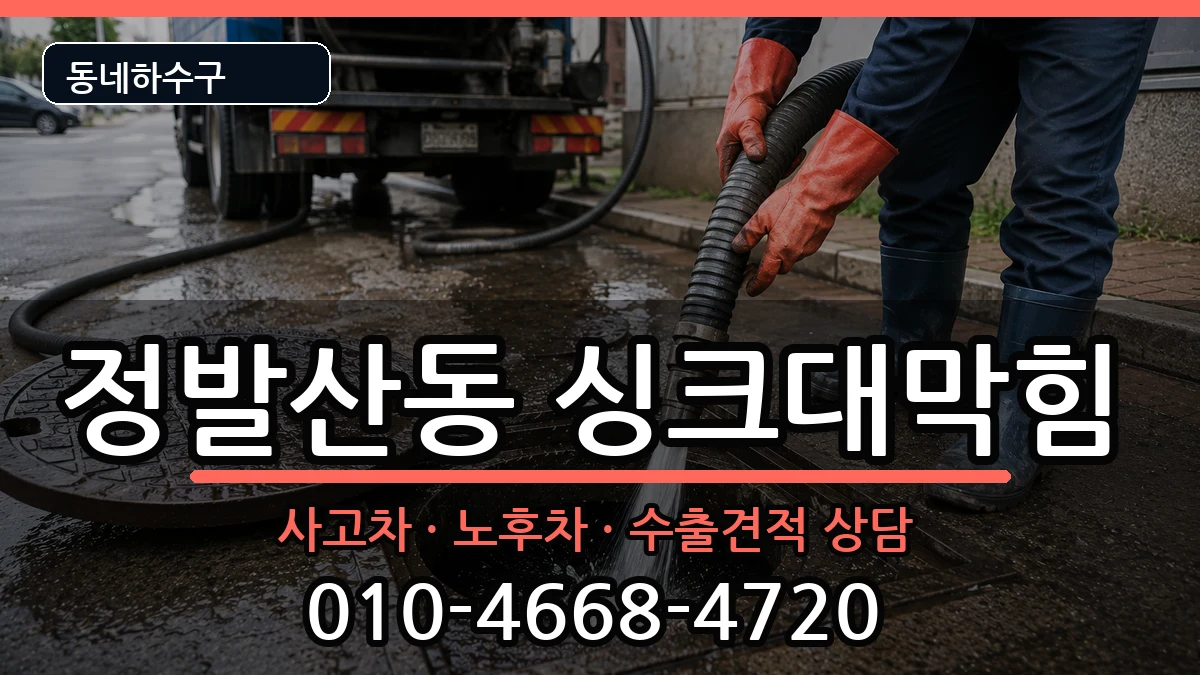 경기고양시일산동구정발산동  싱크대막힘 정보형