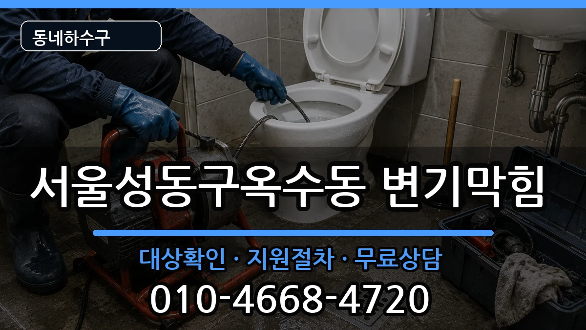 서울성동구옥수동 변기막힘 서울성동구옥수동 변기막힘 증상 처리 안내 이미지 1