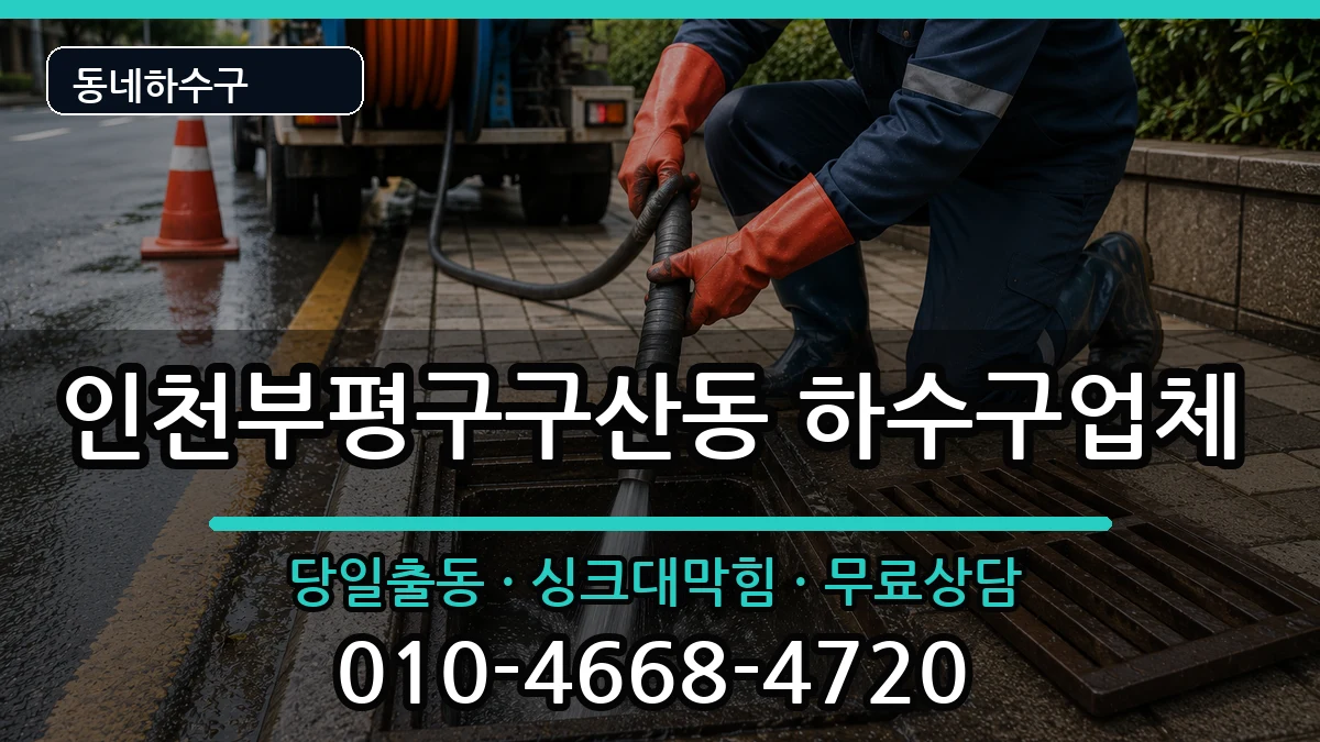 인천부평구구산동  하수구막힘 질문형