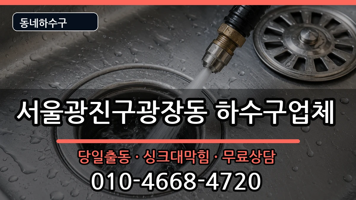 서울광진구광장동 하수구막힘 증상 처리 안내 이미지 2