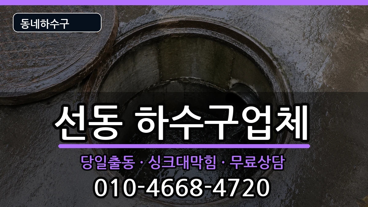 경기하남시선동 하수구막힘 증상 처리 안내 이미지 2