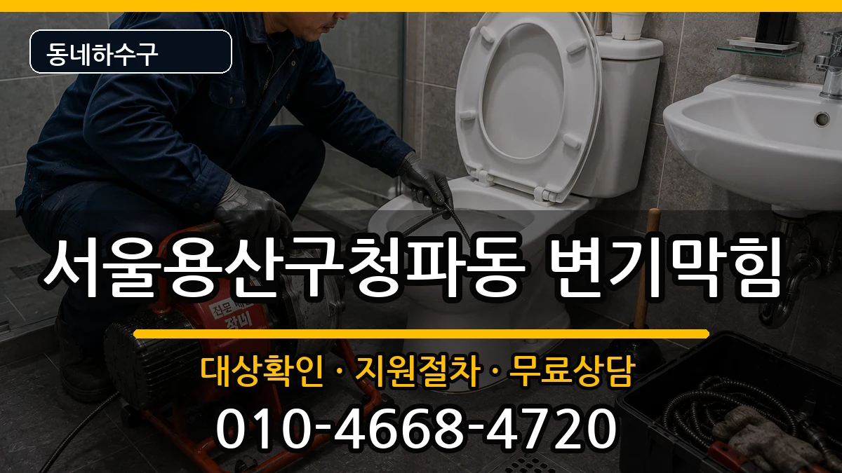 서울용산구청파동  변기막힘 사례형
