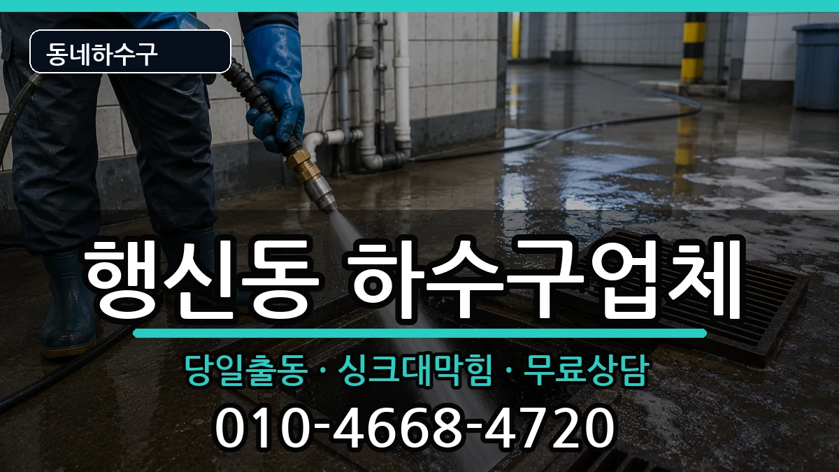 경기고양시덕양구행신동 하수구막힘 증상 처리 안내 이미지 1
