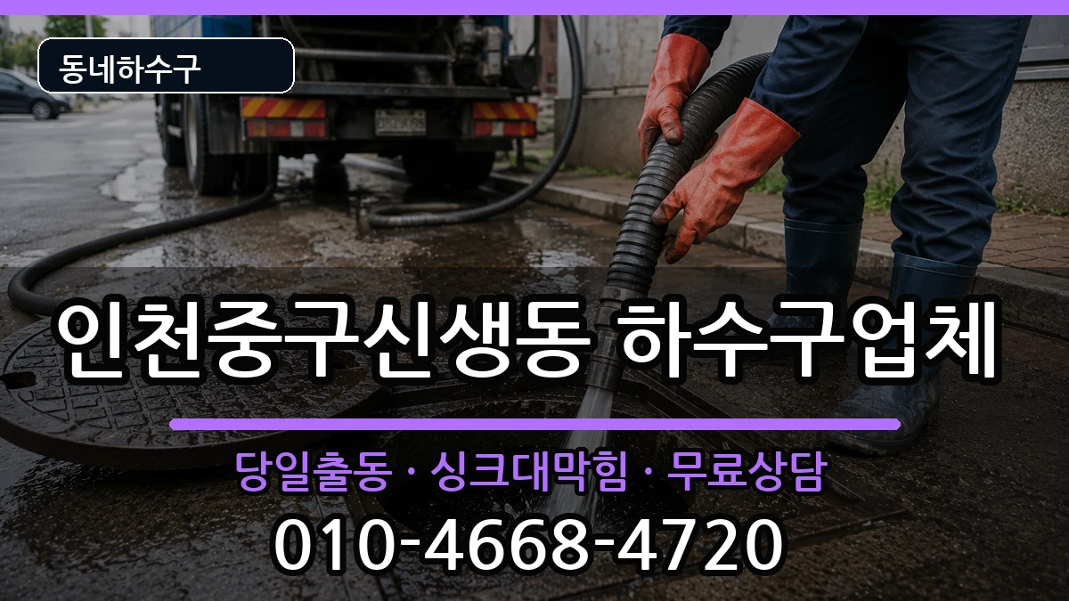 인천중구신생동 하수구막힘 인천중구신생동 하수구막힘 증상 처리 안내 이미지 2
