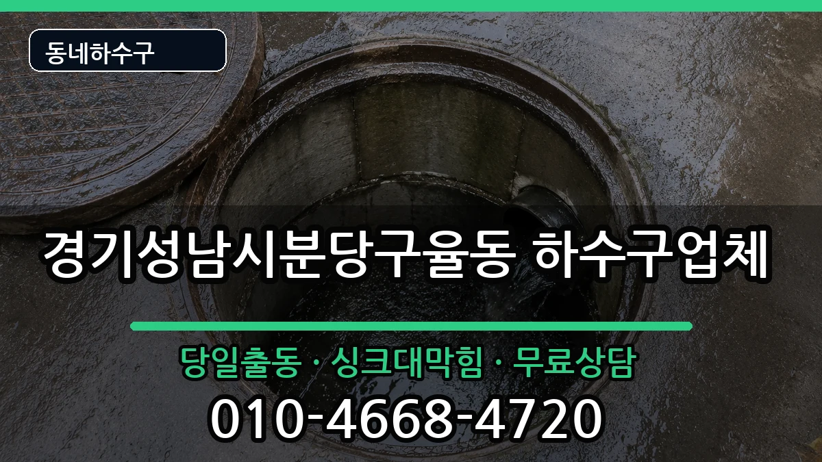 경기성남시분당구율동 하수구막힘 경기성남시분당구율동 하수구막힘 증상 처리 안내 이미지 2