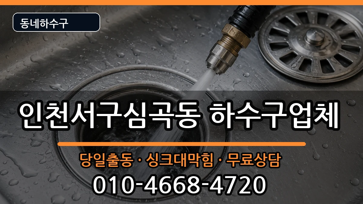 인천서구심곡동 하수구막힘 인천서구심곡동 하수구막힘 증상 처리 안내 이미지 3
