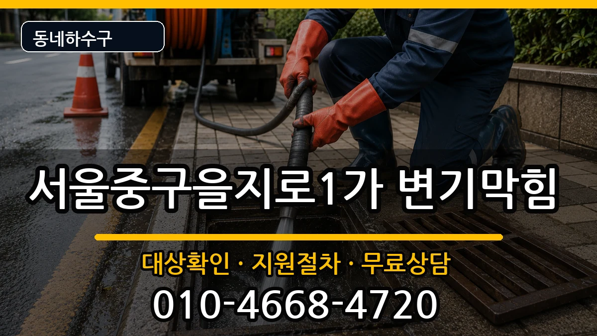 서울중구을지로1가 변기막힘 증상 처리 안내 이미지 2