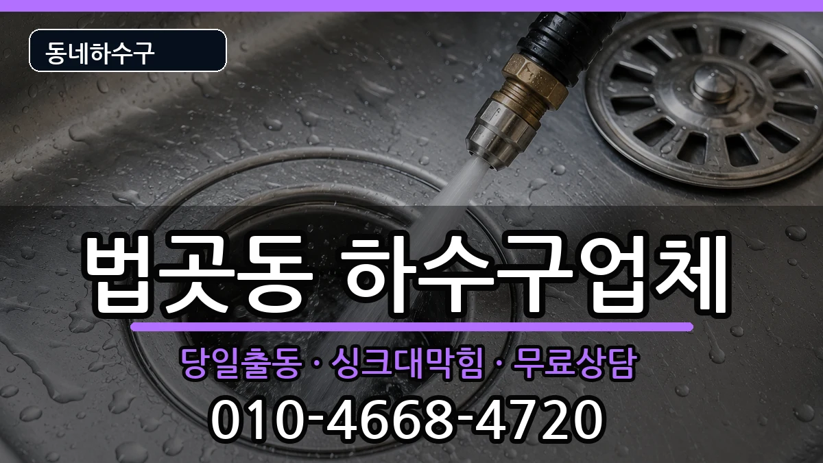 경기고양시일산서구법곳동  하수구막힘 비용형