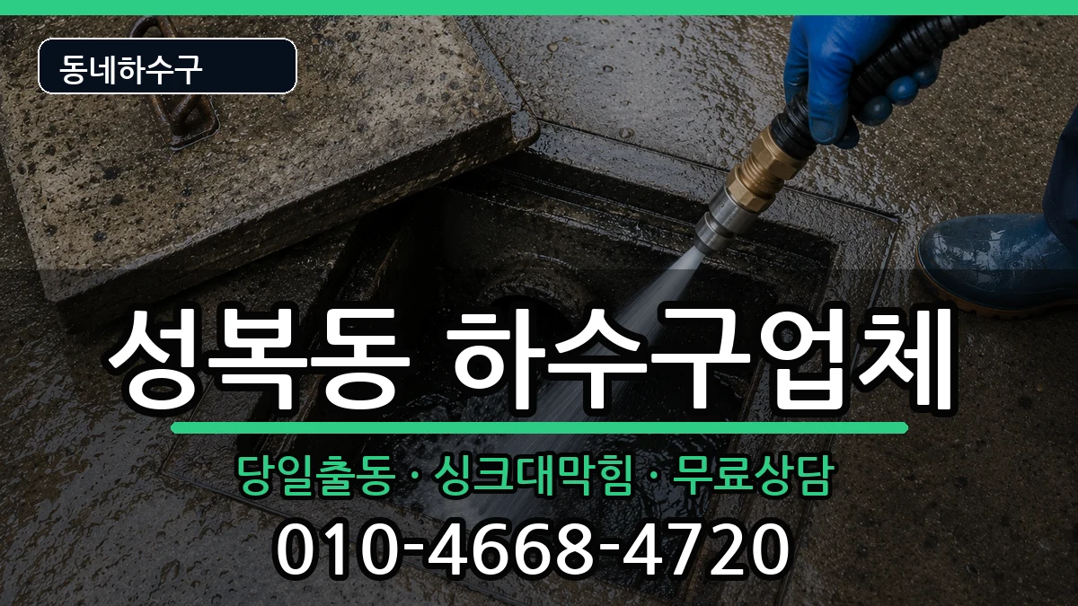 경기용인시수지구성복동 하수구막힘 증상 처리 안내 이미지 2