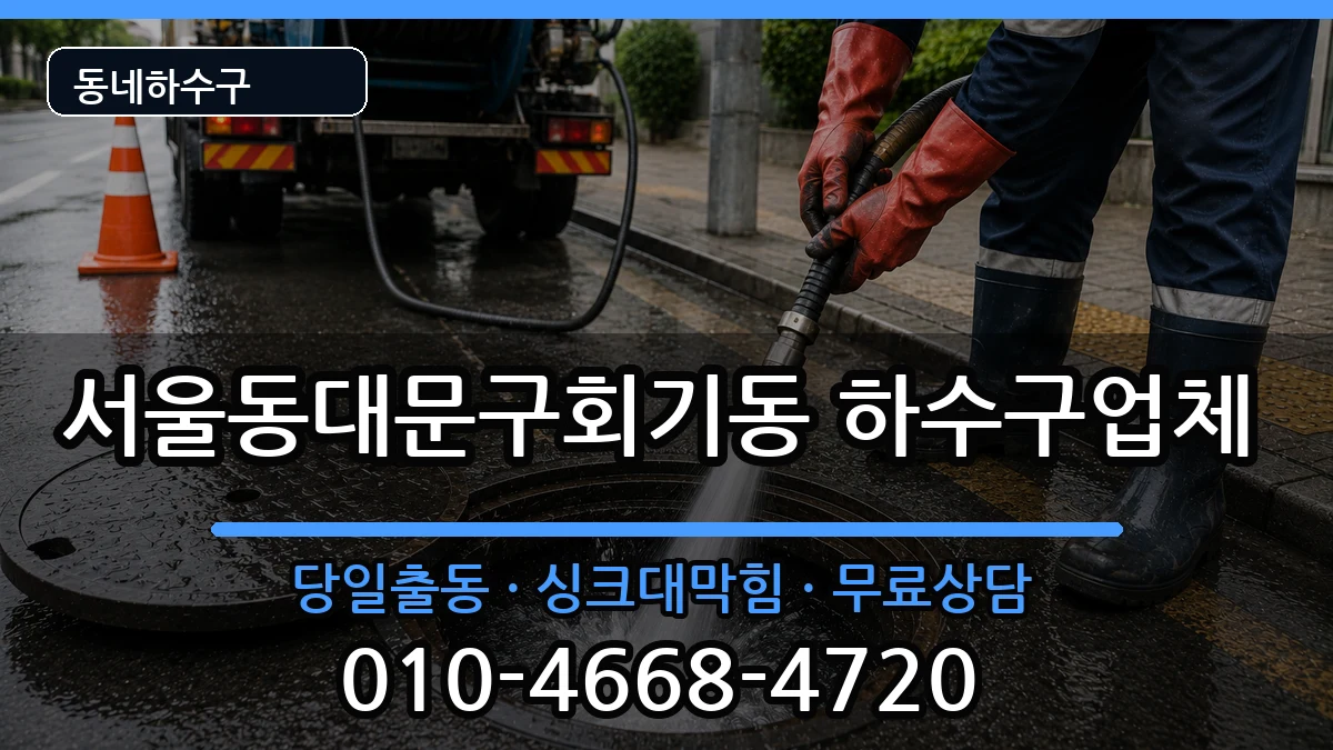 서울동대문구회기동  하수구막힘 질문형