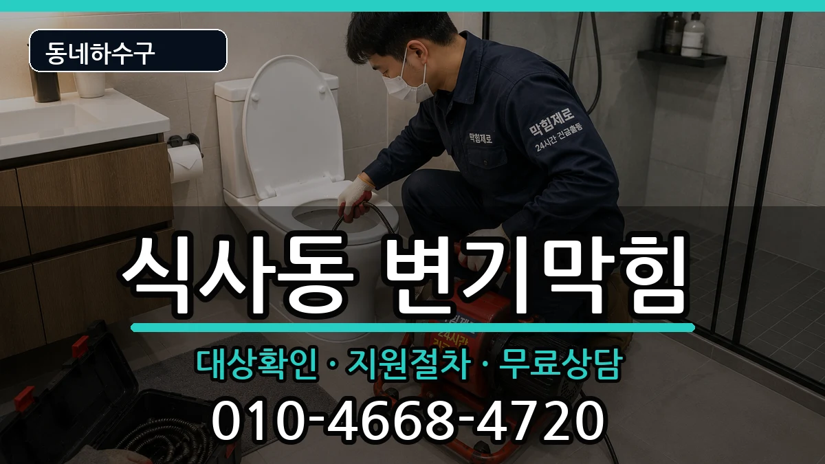 경기고양시일산동구식사동  변기막힘 사례형
