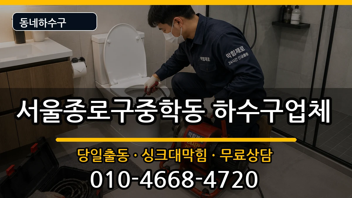 서울종로구중학동 하수구막힘 증상 처리 안내 이미지 2