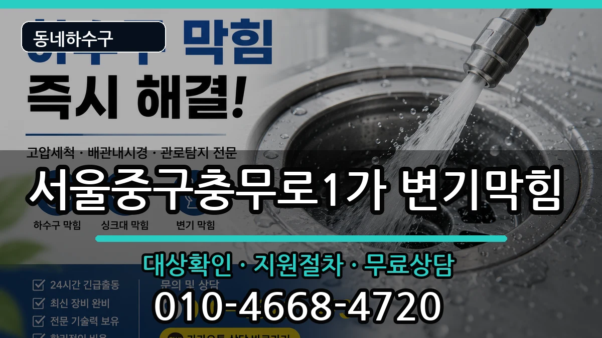 서울중구충무로1가 변기막힘 서울중구충무로1가 변기막힘 증상 처리 안내 이미지 2