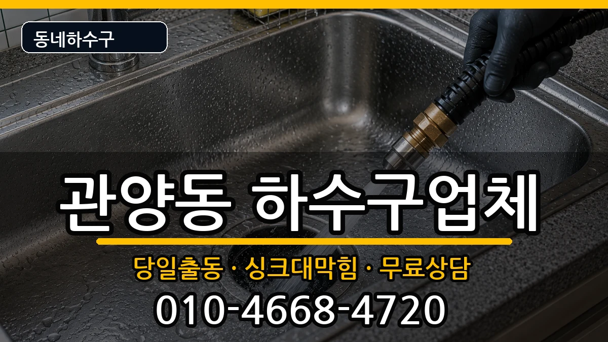 경기안양시동안구관양동 하수구막힘 증상 처리 안내 이미지 2