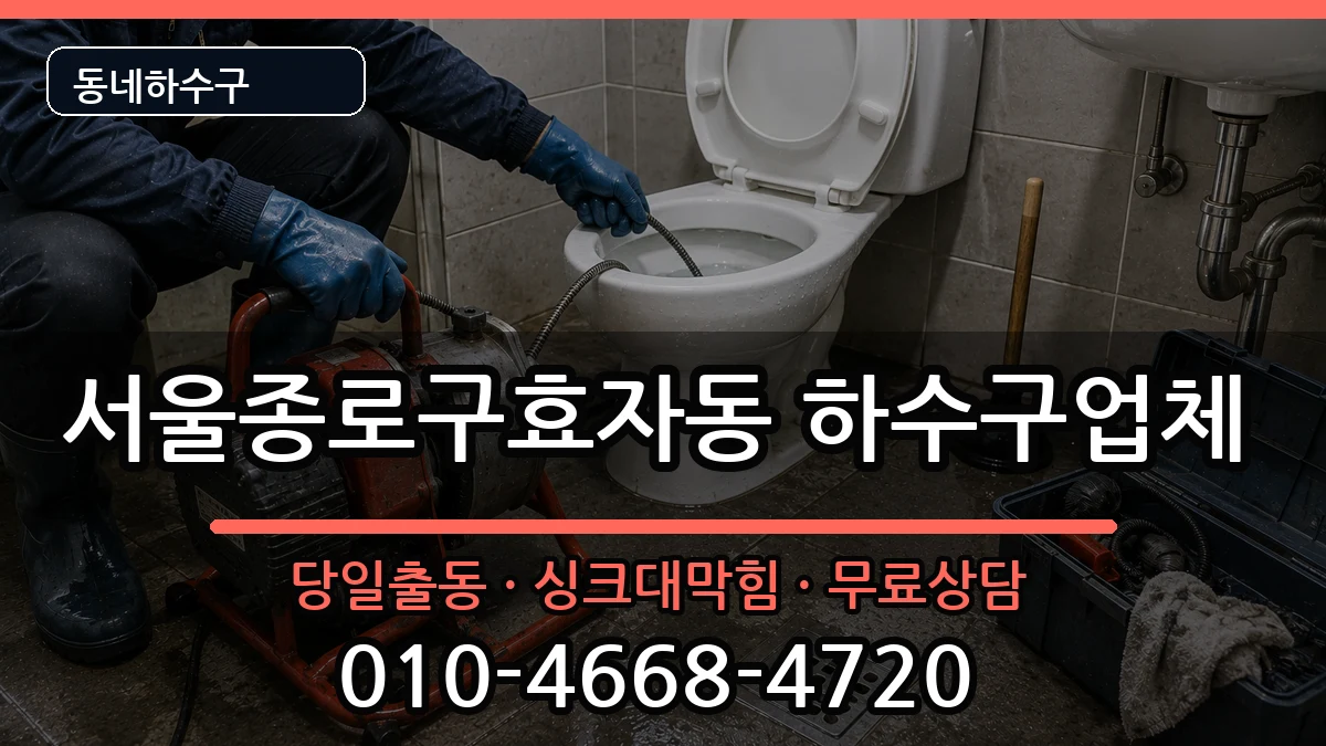 서울종로구효자동  하수구막힘 비교형