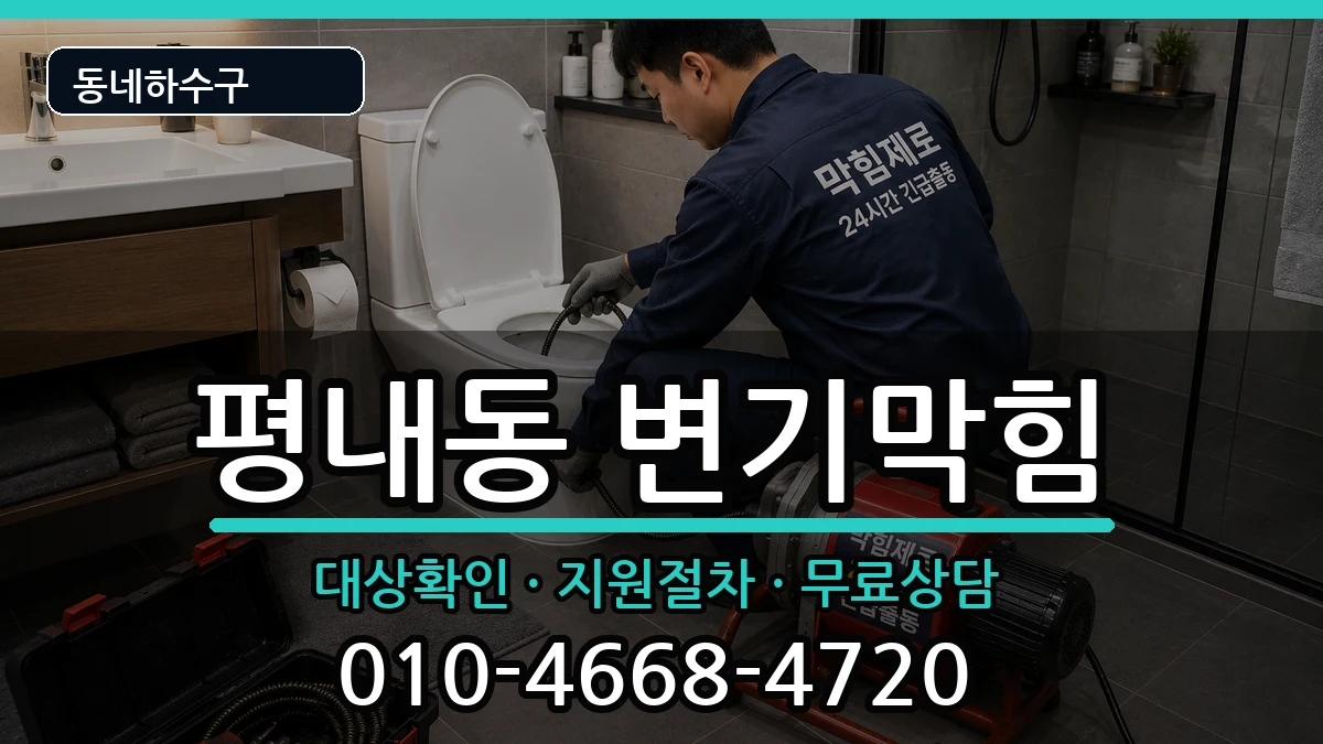 경기남양주시평내동 변기막힘 증상 처리 안내 이미지 3