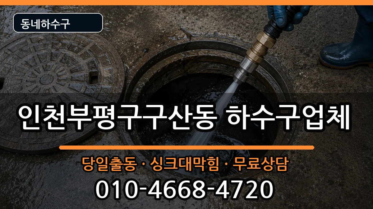 인천부평구구산동 하수구막힘 인천부평구구산동 하수구막힘 증상 처리 안내 이미지 2