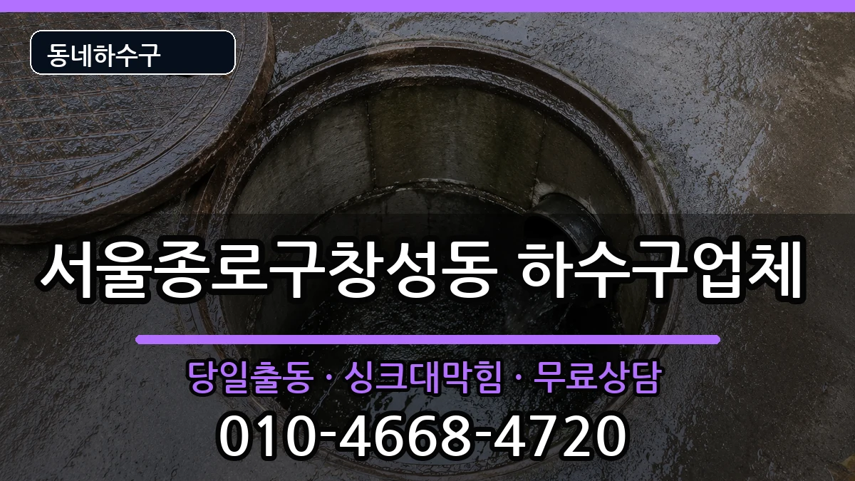 서울종로구창성동 하수구막힘 서울종로구창성동 하수구막힘 증상 처리 안내 이미지 1