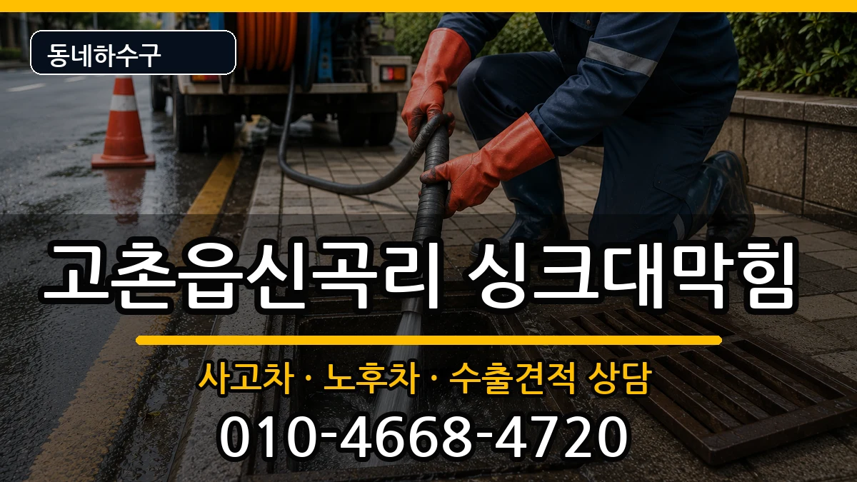 경기김포시고촌읍신곡리 싱크대막힘 증상 처리 안내 이미지 1