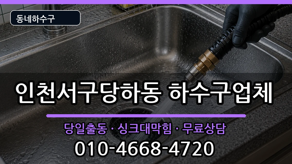 인천서구당하동 하수구막힘 인천서구당하동 하수구막힘 증상 처리 안내 이미지 1