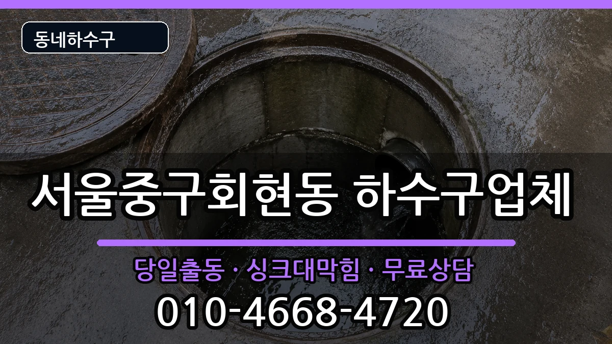 서울중구회현동 하수구막힘 서울중구회현동 하수구막힘 증상 처리 안내 이미지 3