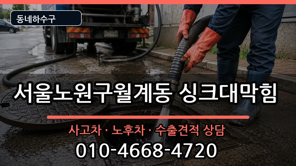 서울노원구월계동 싱크대막힘 증상 처리 안내 이미지 1