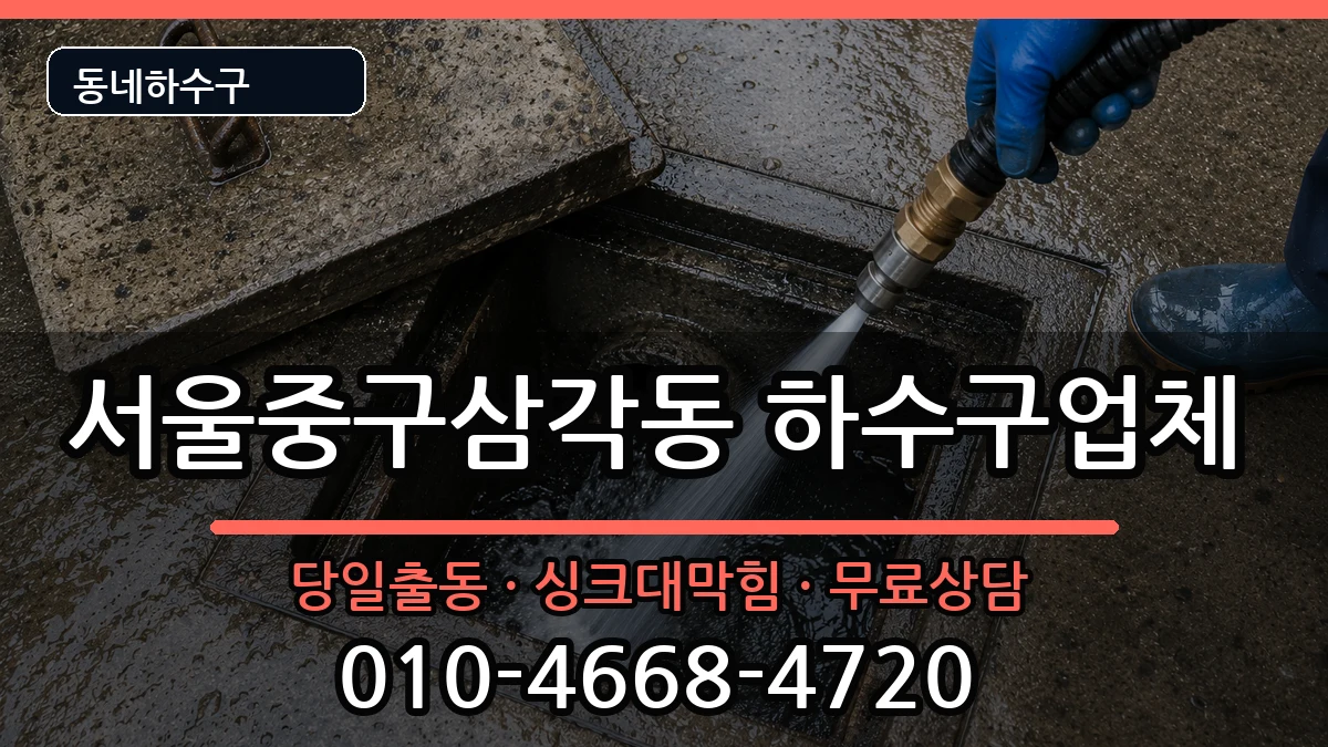 서울중구삼각동 하수구막힘 서울중구삼각동 하수구막힘 증상 처리 안내 이미지 1