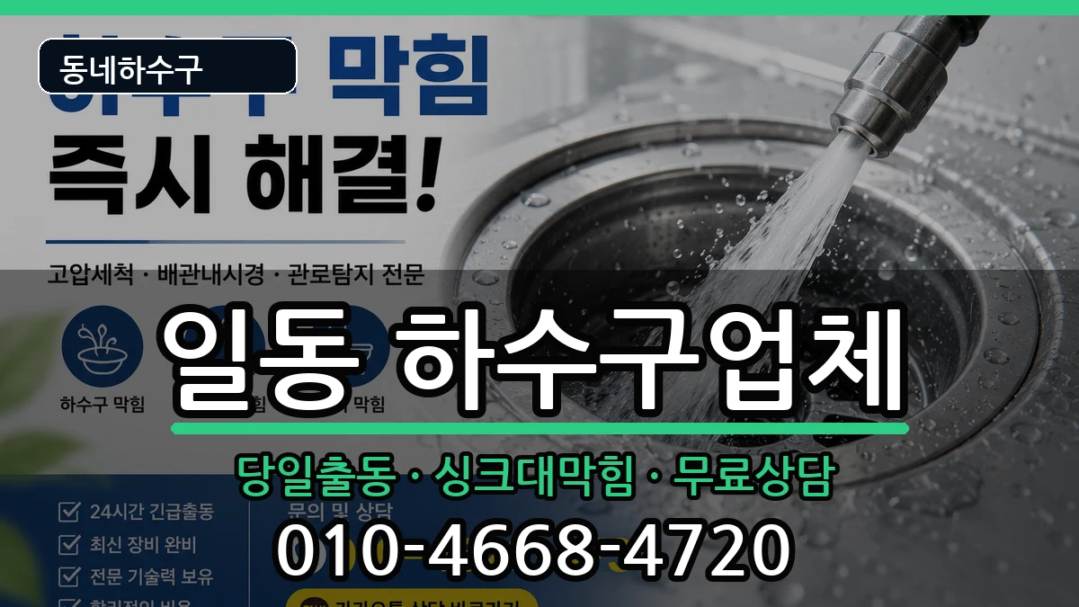 경기안산시상록구일동 하수구막힘 경기안산시상록구일동 하수구막힘 증상 처리 안내 이미지 3