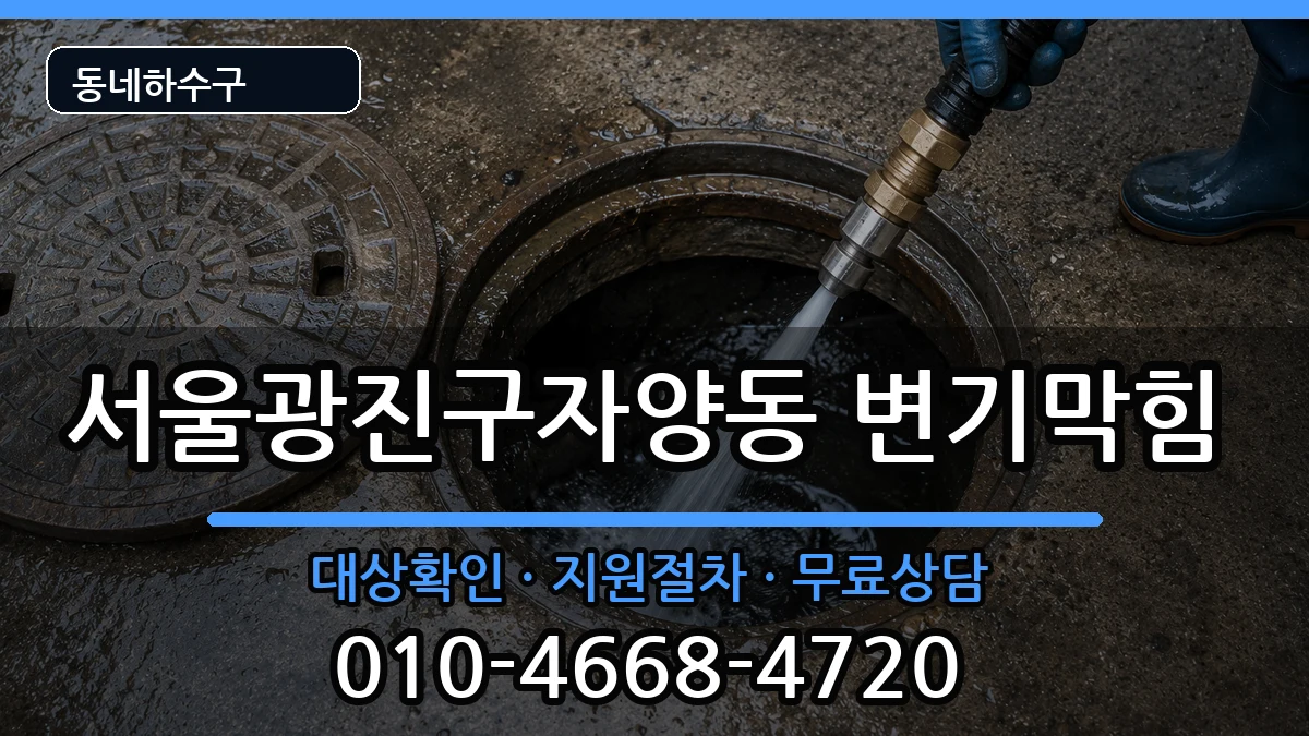 서울광진구자양동 변기막힘 증상 처리 안내 이미지 2