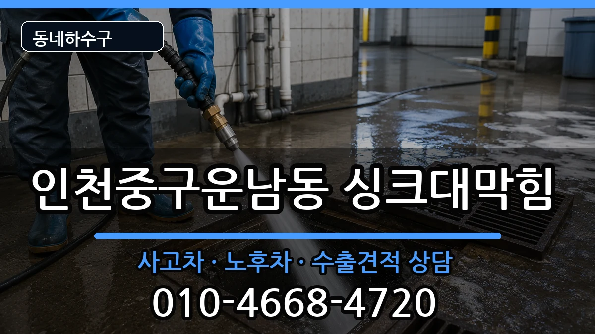 인천중구운남동 싱크대막힘 인천중구운남동 싱크대막힘 증상 처리 안내 이미지 1