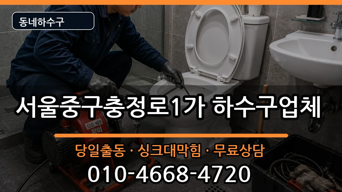 서울중구충정로1가 하수구막힘 증상 처리 안내 이미지 3