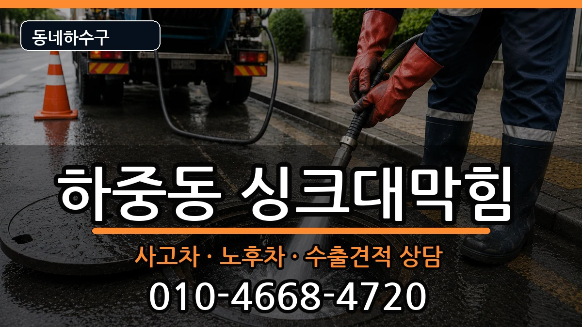경기시흥시하중동  싱크대막힘 질문형